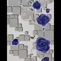 دیوار پوش هات استند گل آبی کد 5011
