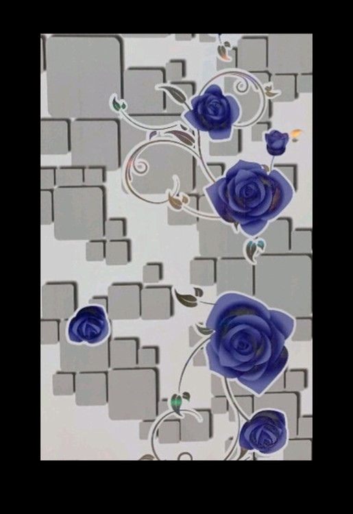 دیوار پوش هات استند گل آبی کد 5011