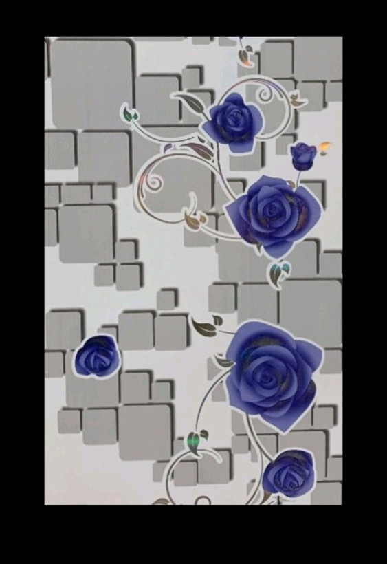 دیوار پوش هات استند گل آبی کد 5011